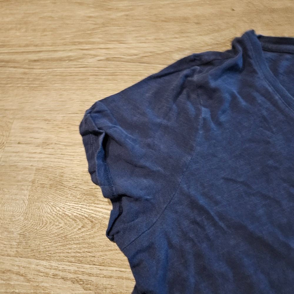 Polo Ralph Lauren Womens Large Blue V Neck Pony Logo Short Sleeve Tee Shirt - Picture 5 of 8